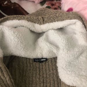 Fuzzy Hooded Cardigan